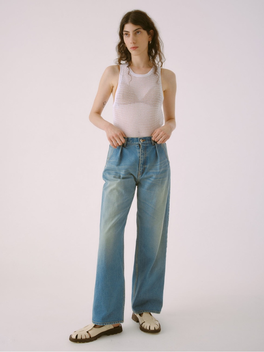 Sayaka Davis Tucked Wide Leg Denim size Medium like new
